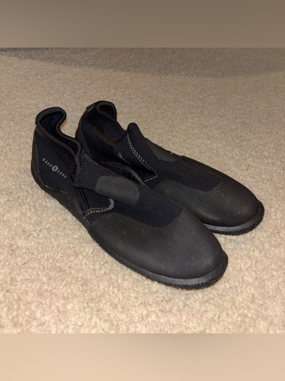 Aqua Long Polynesian Men's Black Neoprene Low Cut Swimming Diving Boots Size 11